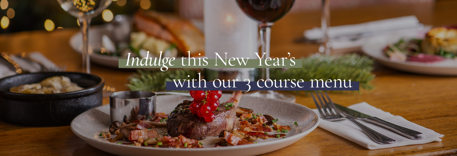 New Year's Menu at The Queen's Arms 