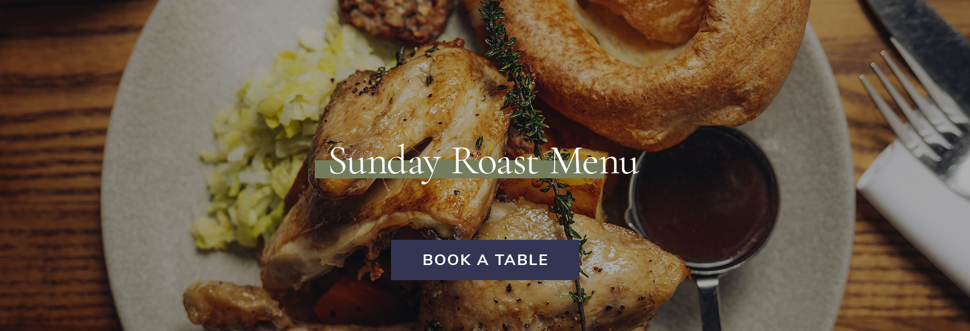 Sunday Menu at The Queen's Arms